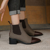 Devyn Plaid Vintage Handgemachte Chelsea Stiefeletten